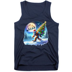 Bigfoot Christmas Santa Holiday Sasquatch Xmas Tank Top