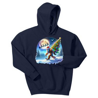 Bigfoot Christmas Santa Holiday Sasquatch Xmas Kids Hoodie