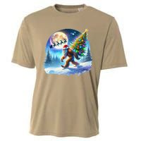 Bigfoot Christmas Santa Holiday Sasquatch Xmas Cooling Performance Crew T-Shirt