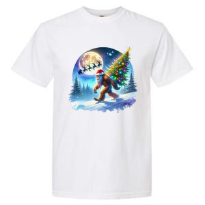 Bigfoot Christmas Santa Holiday Sasquatch Xmas Garment-Dyed Heavyweight T-Shirt