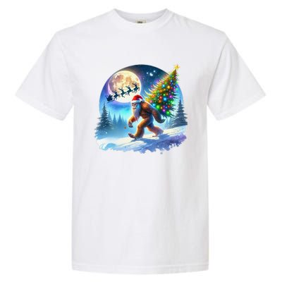 Bigfoot Christmas Santa Holiday Sasquatch Xmas Garment-Dyed Heavyweight T-Shirt