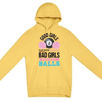 Billiards Cue Sport Game Pool Balls Billiard Player Gift Cute Gift Premium Pullover Hoodie