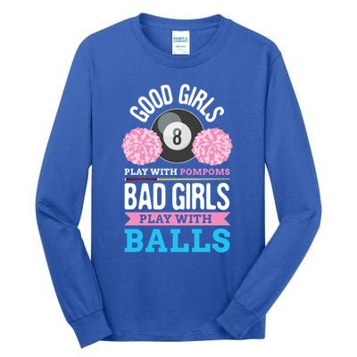 Billiards Cue Sport Game Pool Balls Billiard Player Gift Cute Gift Tall Long Sleeve T-Shirt