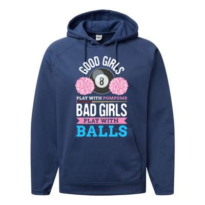 Billiards Cue Sport Game Pool Balls Billiard Player Gift Cute Gift Performance Fleece Hoodie