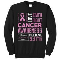 Breast Cancer Strength Courage and Faith Sweatshirt