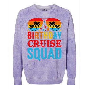 Birthday Cruise Squad Colorblast Crewneck Sweatshirt