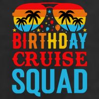 Birthday Cruise Squad 7 Panel Mesh Trucker Snapback Hat