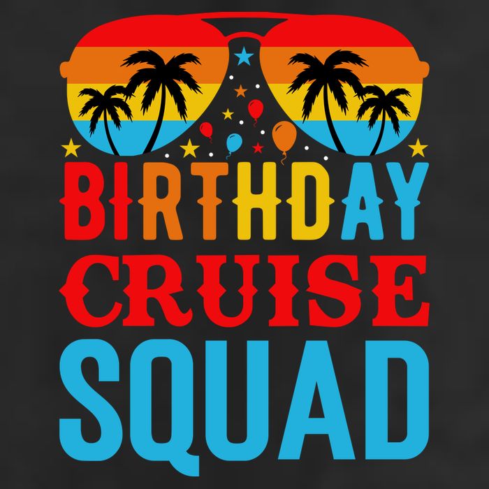 Birthday Cruise Squad 7 Panel Mesh Trucker Snapback Hat