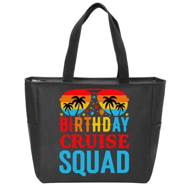Birthday Cruise Squad Zip Tote Bag