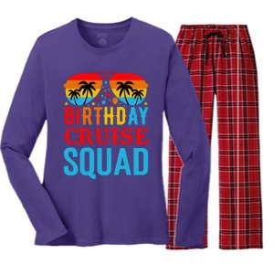 Birthday Cruise Squad Women's Long Sleeve Flannel Pajama Set 