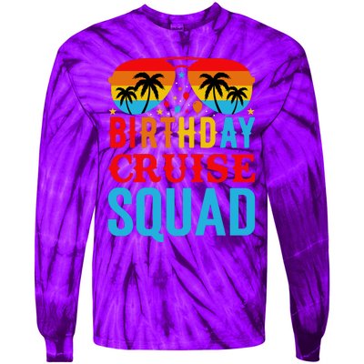 Birthday Cruise Squad Tie-Dye Long Sleeve Shirt