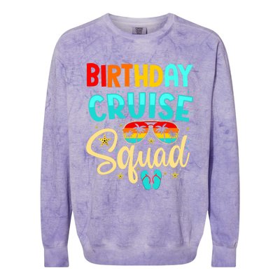 Birthday Cruise Squad Cruising Vacation Funny Crew Colorblast Crewneck Sweatshirt