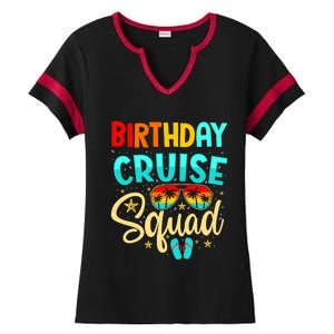 Birthday Cruise Squad Cruising Vacation Funny Crew Ladies Halftime Notch Neck Tee