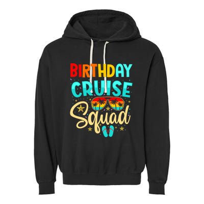 Birthday Cruise Squad Cruising Vacation Funny Crew Garment-Dyed Fleece Hoodie