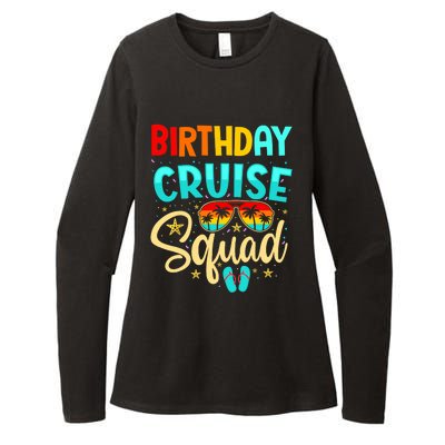 Birthday Cruise Squad Cruising Vacation Funny Crew Womens CVC Long Sleeve Shirt