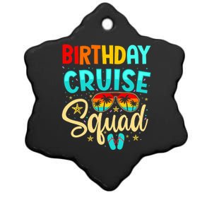 Birthday Cruise Squad Cruising Vacation Funny Crew Ceramic Star Ornament