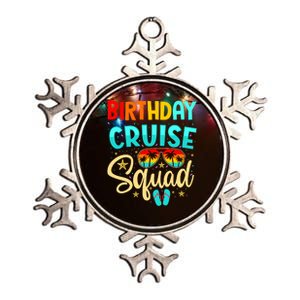 Birthday Cruise Squad Cruising Vacation Funny Crew Metallic Star Ornament