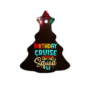 Birthday Cruise Squad Cruising Vacation Funny Crew Ceramic Tree Ornament