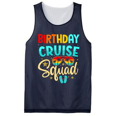 Birthday Cruise Squad Cruising Vacation Funny Crew Mesh Reversible Basketball Jersey Tank