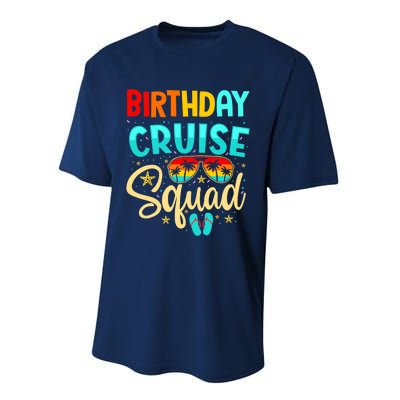 Birthday Cruise Squad Cruising Vacation Funny Crew Performance Sprint T-Shirt