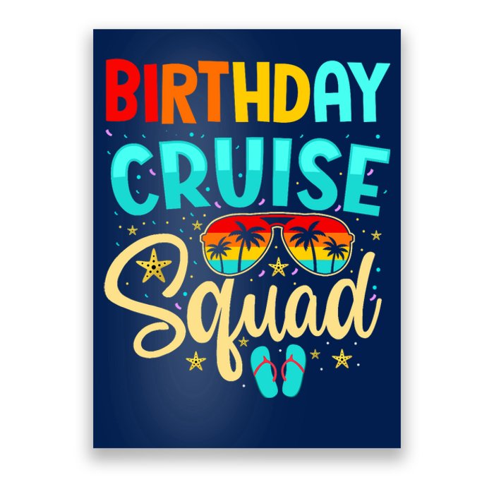 Birthday Cruise Squad Cruising Vacation Funny Crew Poster