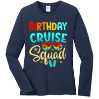 Birthday Cruise Squad Cruising Vacation Funny Crew Ladies Long Sleeve Shirt