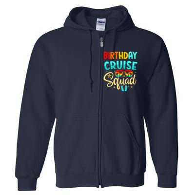 Birthday Cruise Squad Cruising Vacation Funny Crew Full Zip Hoodie