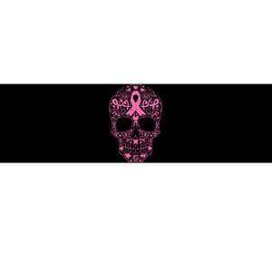 Breast Cancer Sugar Skull Pink Ribbon Calavera Bumper Sticker