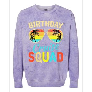 Birthday Cruise Squad Cruising Vacation Funny Birthday Colorblast Crewneck Sweatshirt