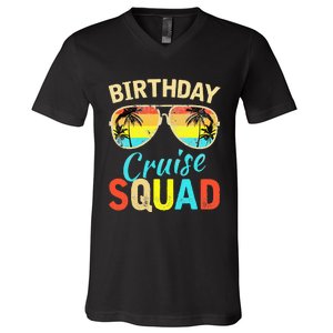 Birthday Cruise Squad Cruising Vacation Funny Birthday V-Neck T-Shirt