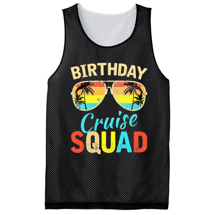 Birthday Cruise Squad Cruising Vacation Funny Birthday Mesh Reversible Basketball Jersey Tank