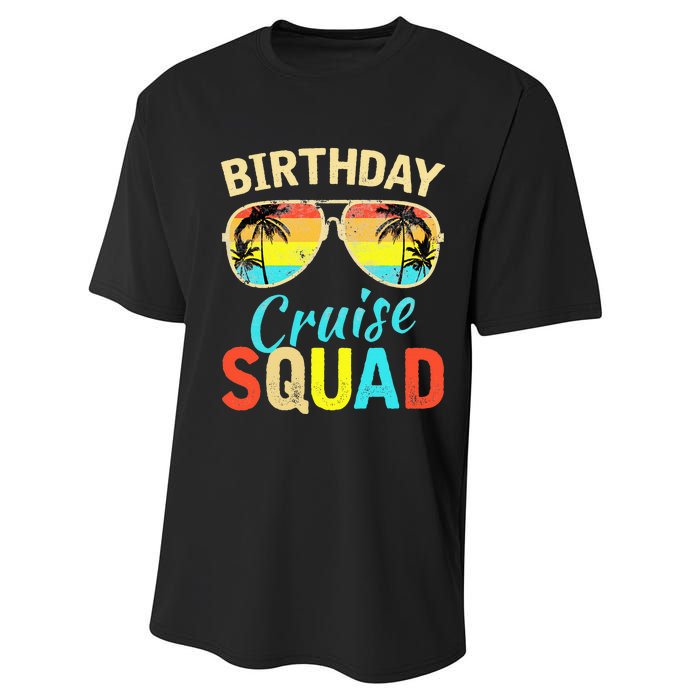 Birthday Cruise Squad Cruising Vacation Funny Birthday Performance Sprint T-Shirt