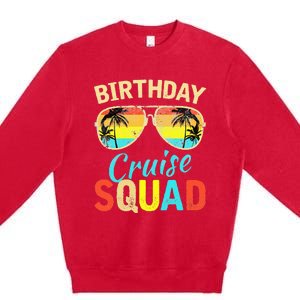 Birthday Cruise Squad Cruising Vacation Funny Birthday Premium Crewneck Sweatshirt