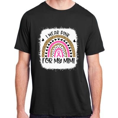 Breast Cancer Support I Wear Pink For My Mimi Rainbow Adult ChromaSoft Performance T-Shirt