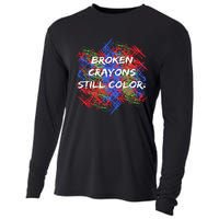 Broken Crayons Still Color Mental Health Awareness Supporter Cooling Performance Long Sleeve Crew