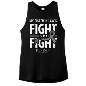 Brain Cancer Sister In Law Survivor Support From Brother Ladies PosiCharge Tri-Blend Wicking Tank