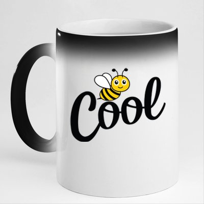 Bee Cool Summer 11oz Black Color Changing Mug