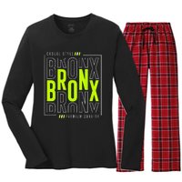 Bronx Casual Style Women's Long Sleeve Flannel Pajama Set 