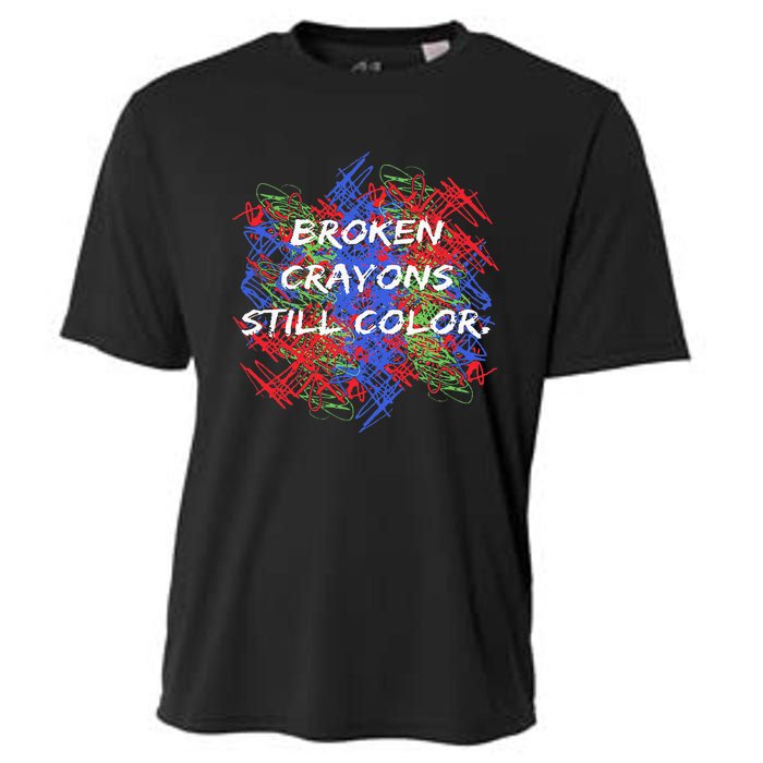 Broken Crayons Still Color Tal Health Awareness Supporter Cooling Performance Crew T-Shirt