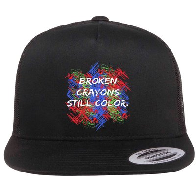 Broken Crayons Still Color Tal Health Awareness Supporter Flatbill Hat