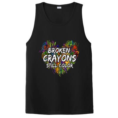 Broken Crayons Still Color Mental Health Awareness Supporter PosiCharge Competitor Tank
