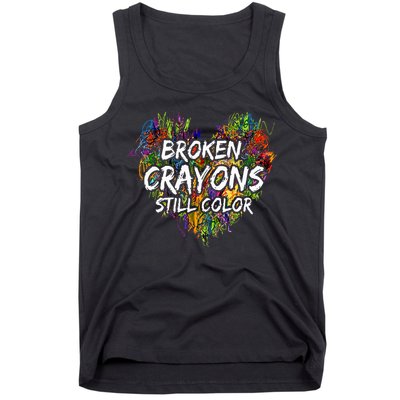Broken Crayons Still Color Mental Health Awareness Supporter Tank Top