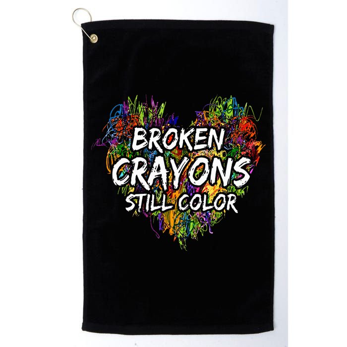 Broken Crayons Still Color Mental Health Awareness Supporter Golf Towel