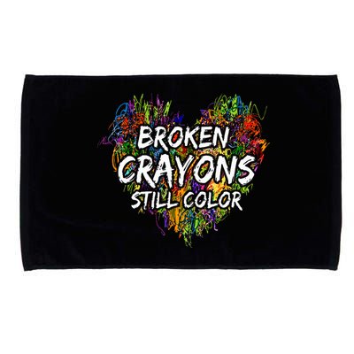 Broken Crayons Still Color Mental Health Awareness Supporter Microfiber Hand Towel