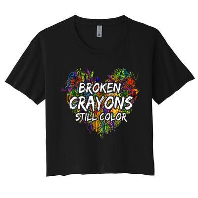 Broken Crayons Still Color Mental Health Awareness Supporter Crop Top