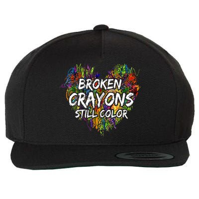 Broken Crayons Still Color Mental Health Awareness Supporter Wool Snapback Cap