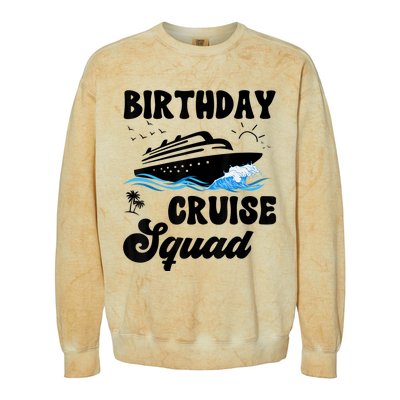 Birthday Cruise Squad Cruising Vacation Funny Birthday Colorblast Crewneck Sweatshirt