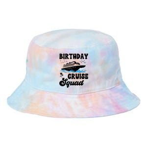 Birthday Cruise Squad Cruising Vacation Funny Birthday Tie Dye Newport Bucket Hat