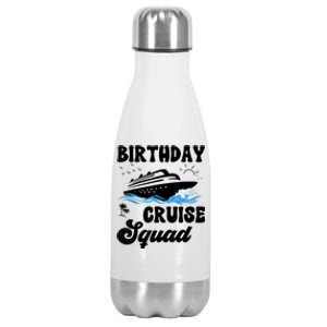 Birthday Cruise Squad Cruising Vacation Funny Birthday Stainless Steel Insulated Water Bottle