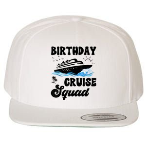 Birthday Cruise Squad Cruising Vacation Funny Birthday Wool Snapback Cap